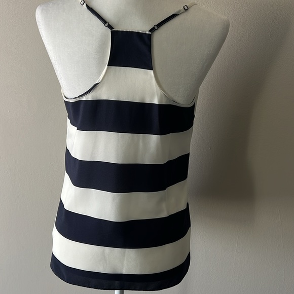J CREW Cami - Tank Top - NAVY. And WHITE STRIPED- size 4 - Picture 2 of 6